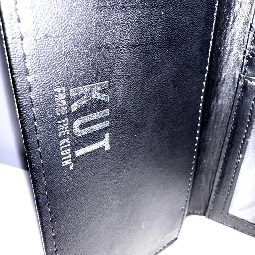 KUT FROM THE KLOTH Slim Striped Wallet, Purse, Black & White, EUC - Picture 7 of 9